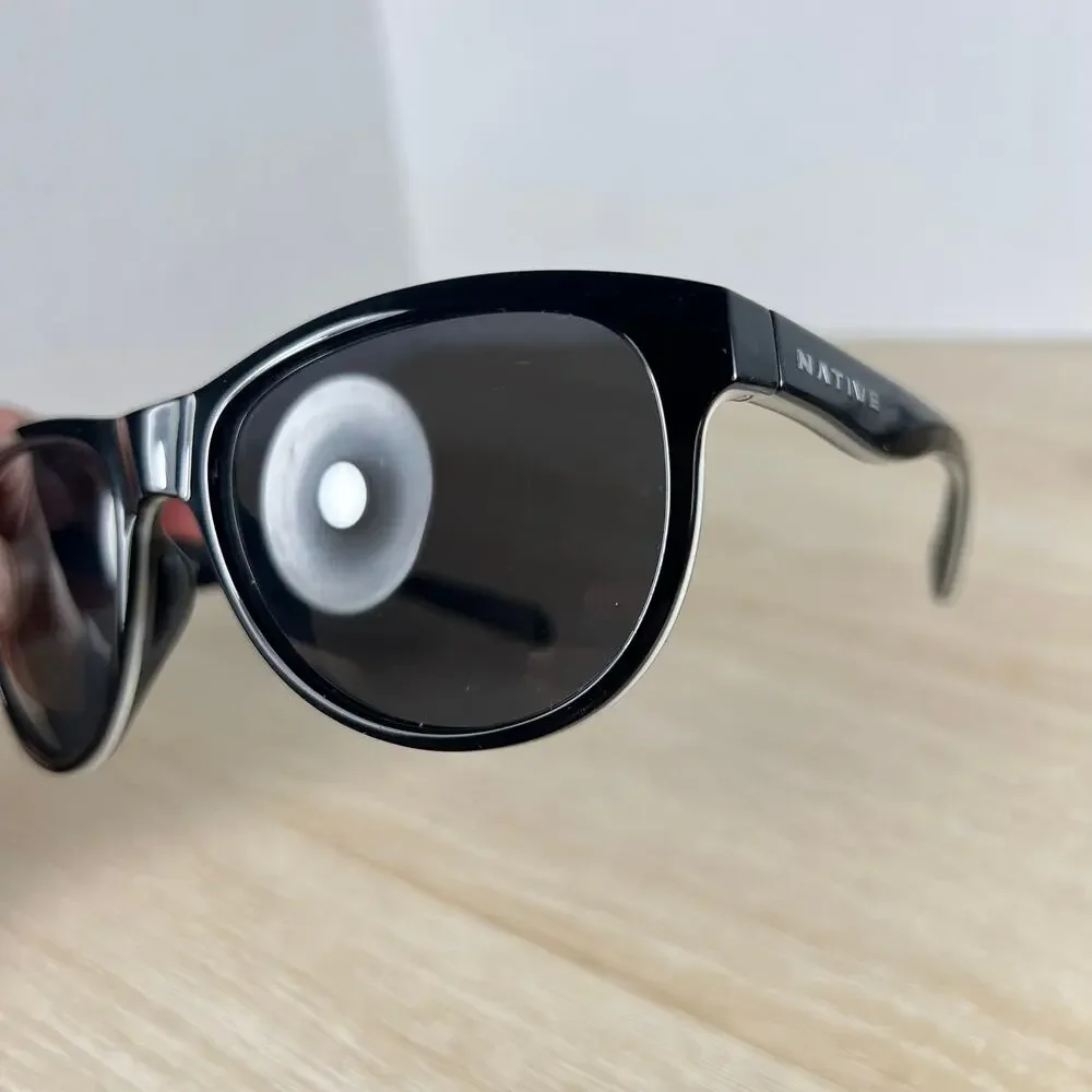 Native Acadia 193 300 AC Sunglasses 17 V1 Polished Black Excellent Cond!